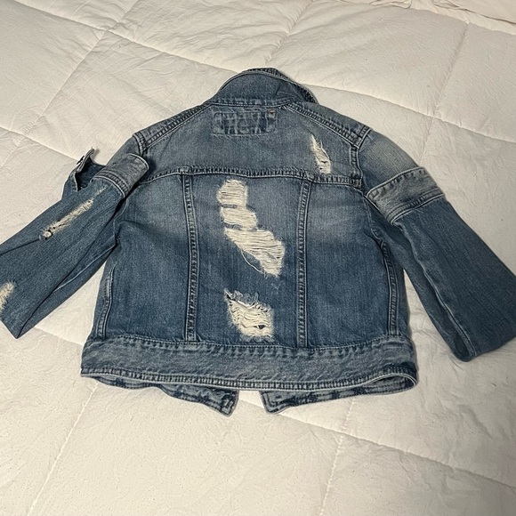 Express Distressed Denim Jacket - Picture 3 of 4